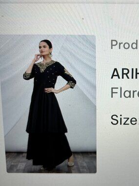 Indian Designer Flare Kurta and Skirt Set